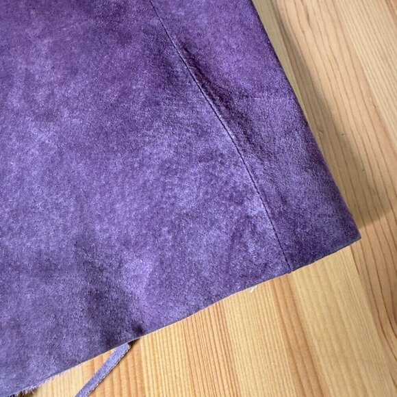 Bellissima Suede Purple Fringe Jacket Boho Western S - Picture 10 of 12